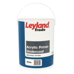 Leyland Trade Acrylic 5Ltr White Matt  Interior & Exterior Wood Primer Undercoat