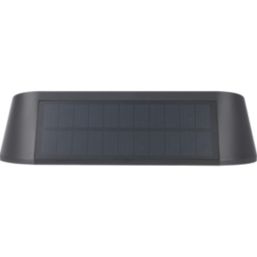 Luceco Carina Outdoor Oval LED Solar-Powered Bulkhead With PIR Sensor Black 470lm