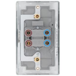 British General Nexus Metal 45A 1-Gang DP Cooker Switch Polished Chrome with LED