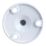 Essentials Rail End Brackets White 25mm 2 Pack
