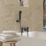 Aqualisa Downtown Black 121mm Deck Mounted Dual Control Manual Shower Mixer Tap