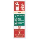 Non Photoluminescent Foam Extinguisher Sign 300mm x 100mm