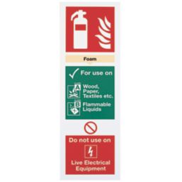 Non Photoluminescent Foam Extinguisher Sign 300mm x 100mm