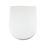 Swirl  Soft-Close with Quick-Release D-Shaped Toilet Seat Stainless Steel & Plastic White