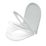 Swirl  Soft-Close with Quick-Release D-Shaped Toilet Seat Stainless Steel & Plastic White