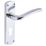Smith & Locke Corfe Fire Rated Euro Lock Door Handles Pair Polished Chrome