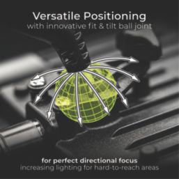 Luceco Essence Outdoor LED Floodlight with Ball Joint With PIR Sensor Black 50W 5250lm