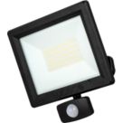 Luceco Essence Outdoor LED Floodlight with Ball Joint With PIR Sensor Black 50W 5250lm