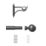 Rothley Polished Gunmetal Extendable Curtain Pole w/ Orb Finials 28mm x 71-120cm