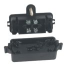 Hylec  2-Entry IP68 Gel In-Line Connector Black