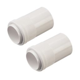 Deta TTE Male Conduit Adaptors 25mm White 2 Pack