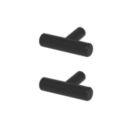 Essentials Annatto T-Bar Handle Matt Black 50mm 2 Pieces