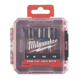Milwaukee Shockwave Hex Shank Nut Driver Set 7mm-13mm 4 Pcs