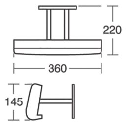 Ideal Standard S6637AC Back Support with Cushion 440mm White