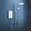 Mira Sport Max Dual with Airboost White/Chrome 10.8kW  Electric Shower