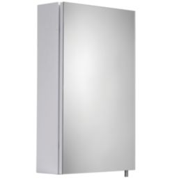 Croydex Dawley Mirrored Single-Door Cabinet  White Gloss 400mm x 100mm x 670mm