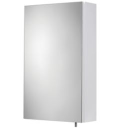 Croydex Dawley Mirrored Single-Door Cabinet  White Gloss 400mm x 100mm x 670mm