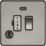 Knightsbridge  13A Switched Fused Spur & Flex Outlet with LED Black Nickel