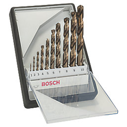 Bosch Robust Line Straight Shank Metal Drill Bit Set 10 Piece Set