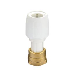 Hep2O  Plastic Push-Fit Straight Tap Connector 15mm x 1/2"