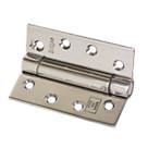 Eclipse  Polished Stainless Steel Ungraded Fire Rated Adjustable Self-Closing Hinges 102x76mm 2 Pack