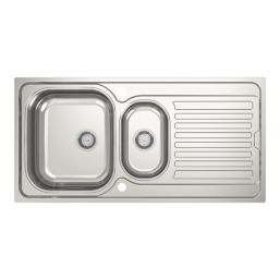 Jabiri 1.5 Bowl  Satin Stainless Steel Sink 1000mm x 500mm