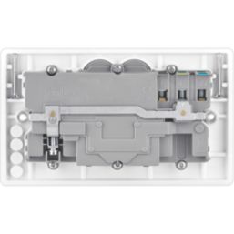 British General 800 Series 13A 2-Gang SP Switched Smart Socket White