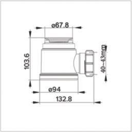 Flomasta  Standard Compression Shower Waste Chrome 68mm