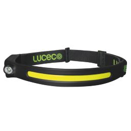 Luceco  Rechargeable LED Flexible Headtorch With Motion Sensor Black 350lm
