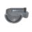 FloPlast MiniFlo uPVC 90° Half Round Gutter Angle Anthracite Grey 76mm
