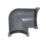 FloPlast MiniFlo uPVC 90° Half Round Gutter Angle Anthracite Grey 76mm
