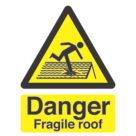 "Danger Fragile Roof" Sign 210mm x 150mm