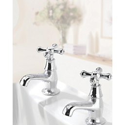 Bristan Colonial Bathroom Basin Taps Chrome 1 Pair