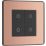 British General Evolve 2-Gang 2-Way LED Double Secondary Touch Trailing Edge Dimmer Switch  Copper with Black Inserts