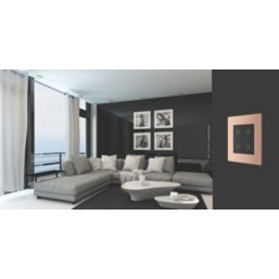 British General Evolve 2-Gang 2-Way LED Double Secondary Touch Trailing Edge Dimmer Switch  Copper with Black Inserts