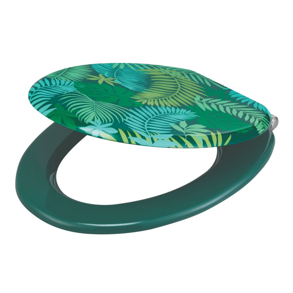 Pilica SoftClose Toilet Seat Moulded Wood Jungle Screwfix