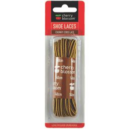 Cherry Blossom  Chunky Cord Laces Round Yellow/Tan 1.4m 1 Pair