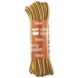 Cherry Blossom  Chunky Cord Laces Round Yellow/Tan 1.4m 1 Pair