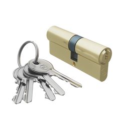 Smith & Locke  6-Pin Double Cylinder Lock 40-45 (85mm) Polished Brass