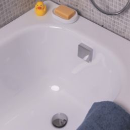 ETAL Freeflow Chrome Square Head Bath Overflow Filler Tap  With Clicker Waste