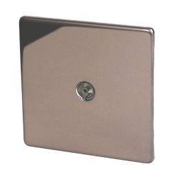 Varilight  1-Gang Coaxial TV Socket Polished Bronze