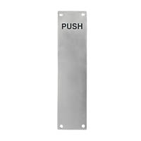 'Push' Finger Plate Aluminium 76 x 305mm