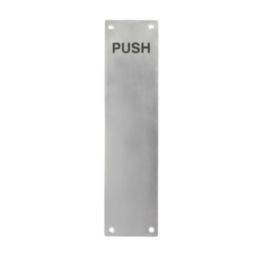 Smith & Locke Fire Rated 'Push' Finger Plate Aluminium 76mm x 305mm
