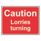 Essentials  "Caution Lorries Turning" Sign 450mm x 600mm