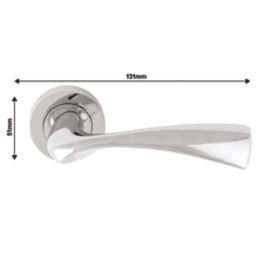 Carlisle Brass Sintra Door Handle Pair Polished Chrome