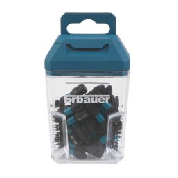 Erbauer  6.35mm 25mm Hex Shank PZ2 Impact Screwdriver Bits 30 Pack