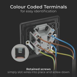 British General Evolve 13A Unswitched Fused Spur with LED Blue