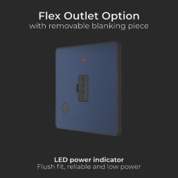 British General Evolve 13A Unswitched Fused Spur with LED Blue