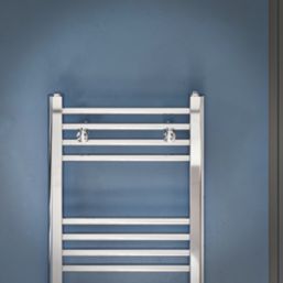 Flomasta 1000mm x 400mm 808BTU Chrome Flat  Towel Radiator