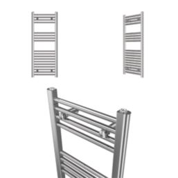 Flomasta 1000mm x 400mm 808BTU Chrome Flat  Towel Radiator